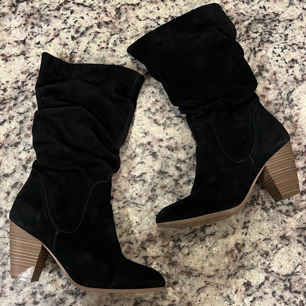 Sonoma Goods For Life - Sketch Tall Black Suede boots size 9.  Worn once.